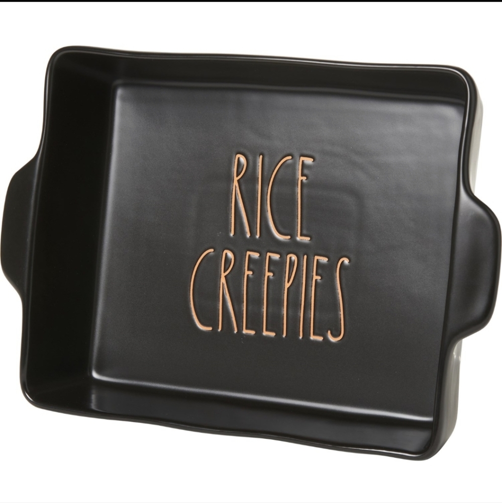 NWT Rae Dunn “RICE CREEPIES” Halloween Baking Dish 2022